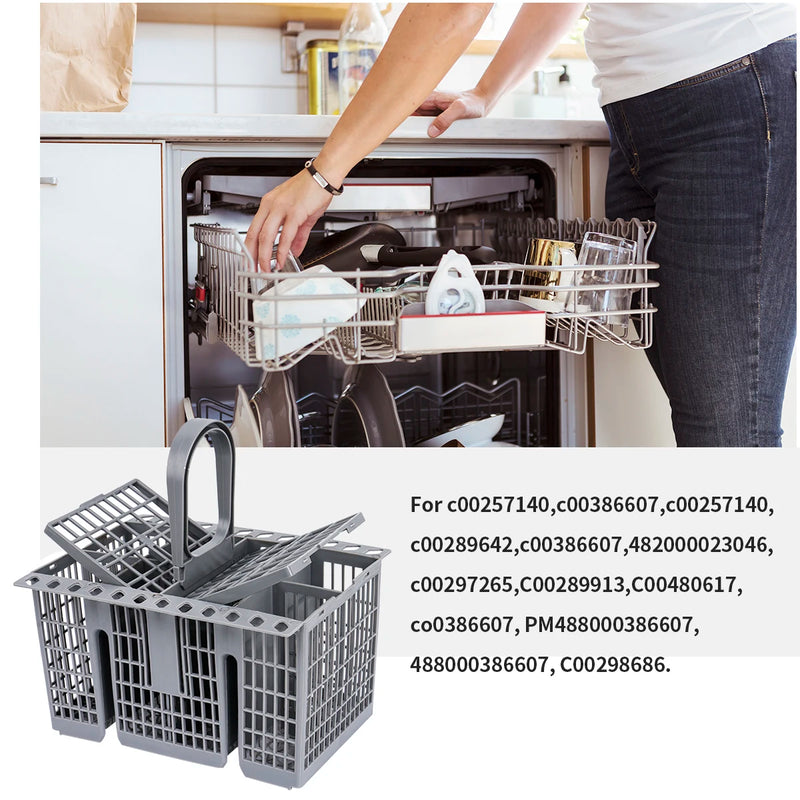 Multifunctional Dishwasher Basket Accessory Adaptor Hotpoint Dishwasher Basket C00257140 Knife and Fork Storage Basket