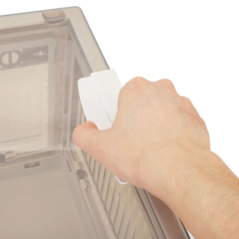 Livingandhome Transparent Folding Storage Box with Wheels