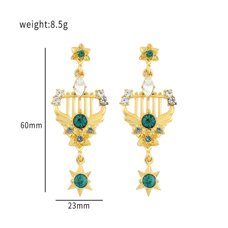 Game Cosplay Earrings Venti Xiao Tartaglia Zhongli Women Pendant Ear Studs Jewelry Earring Accessories Gifts