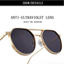 Heavy Metal Sonnenbrillen für Herren Runde Steampunk Sonnenbrillen Damen Trendige Luxe Punk Fashion Brillen Gafas De Sol Hombre Zonnebril