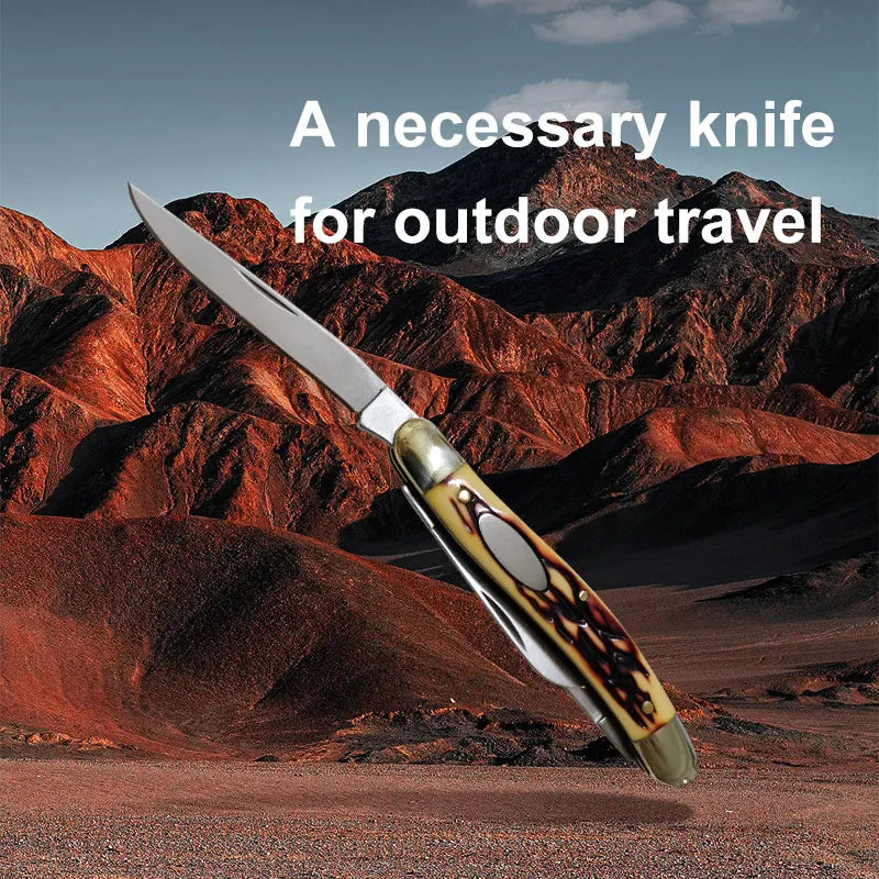 Advanced Outdoor Multifunctional Stainless Steel Knife - Foldable, Hardened Blade Perfect For Camping And Survival In The Wild