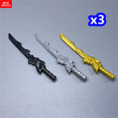 9pcs MOC Bricks 4cm Action Figure Ninja Weapon Sword Dragon Accessory Assembled Building Blocks Children Toys