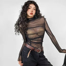 Bodysuits Gym Womens Fancy Simple Soft Buckles Tightable Long Short-Sleeved Bodycon Mock-Neck Suspenders Trendy Comfortable Sexy