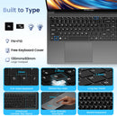 Teclast F17Plus Laptop, 17,3 Zoll, für Intel N150, 16 GB RAM 512 GB SSD, Windows 11 Pro, Notebook mit 180° Rotation, Mini-HDMI, beleuchtete Tastatur