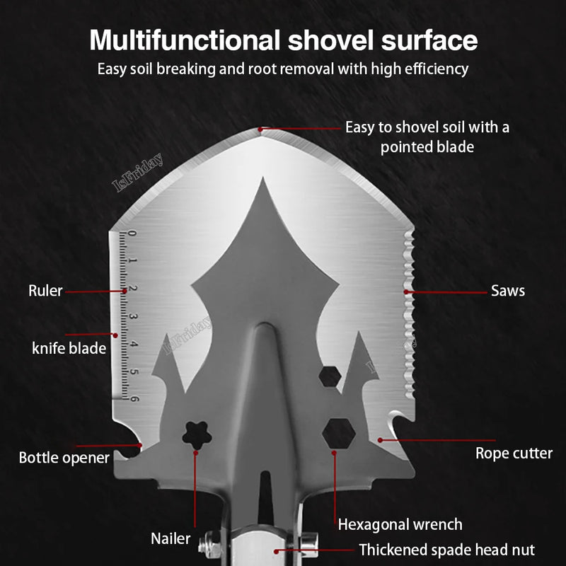 Military Tactical Multifunction Shovel Outdoor Nuggets Tools Camping Survival Folding Spade Tool Car Equipment Snow Shovel Set