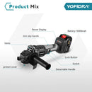 YOFIDRA 1200W 125MM Bürstenloser elektrischer Winkelschleifer Handheld Akku Polier- und Trennmaschine für 21V 18V Akku