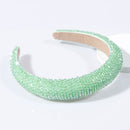 Full Crystal Luxury Hair Accessories Hairbands Sparkly Padded Rhinestones Headbands Headdress Black White Pink Women Headband