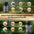 Quitmood Sea Moss Shilajit Energy Bundle for Man & Women, with Black Seed Oil, Ashwagandha, Ginger, Burdock Root, Turmeric