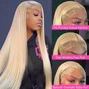 613 Blonde Lace Front Wig Straight Human Hair 13x6 Hd Lace Frontal Wig Brazilian Human Hair 13x4 Preplucked Human Hair Wigs