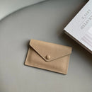 Custom Letters Soft Leather High-end Ultra-thin INS Style Mini Envelope Card Holder Wallet Simple ID Wallet Coin Purse