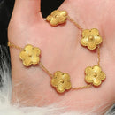 Stainless Steel Flower Four-leaf Clover Women's Bracelet Necklace Earrings Jewelry Gift