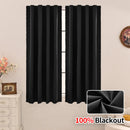 1pc Modern Solid Colour 100% Blackout Curtain, Velcro Curtains for Living Room, Bedroom, Kitchen, Home Decor, Window Curtains