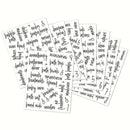 189PCS Cosmetic Label Black Transparent Bathroom Jar Storage Classify Waterproof Washable Beauty Care Bathroom Tank Label
