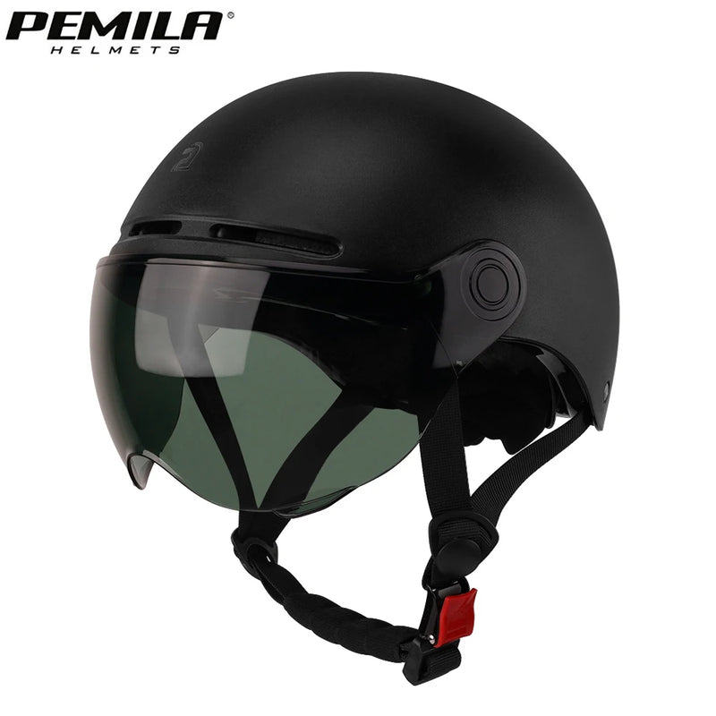 PEMILA Bicycle Helmet With Goggles Cycling Helmet Full Edge Wrapping Technology Bike Helmet Road MTB E-bike MTB Bicycle Helmet