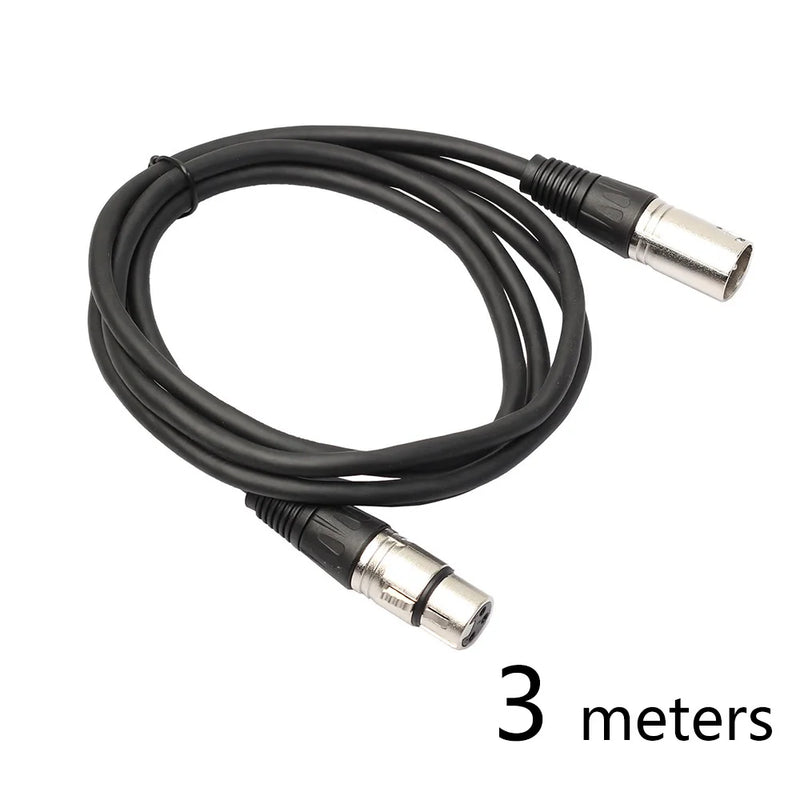 3 Pin XLR Male To Female Microphone Cable Guitar Mixer Speaker Patch Panel for Powered Speaker Amplifier Mixer 3M