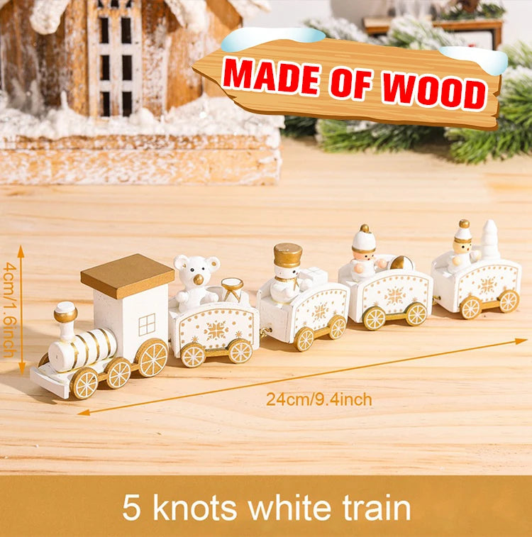 Wooden/Plastic Train Christmas Ornament Merry Christmas Decoration For Home 2024 Xmas Gifts Noel Natal Navidad New Year 2025