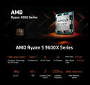 AMD Ryzen 5 9600X Original R5 9600X 6-Core 12-Thread 3.9 GHz 4NM 65W 38MB AM5 Socket CPU Processor Gaming Desktop PC Without Fan