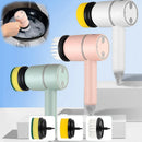 Elektrische Reinigungsbürste, multifunktional, USB-wiederaufladbar, elektrischer Rotationswäscher für den Haushalt, Reinigungsgerät