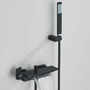 Black Waterfall Bathtub Shower Faucets Wall Mount Shower Mixer Tap Faucets Hot Cold Bath Shower Tap BaRobinet Baignoire