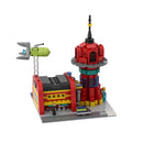 Planet Express Headquarter Building Block Model Puzzle Education Splicing Collection Ornaments Brick Futurama Children Toy Gift