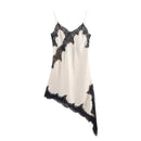 Women Fashion Sexy V-Neck Lace Elegant Halter Dress Asymmetric Hem Dress 2026 Summer New Fashion Holiday Party Beach Dresses