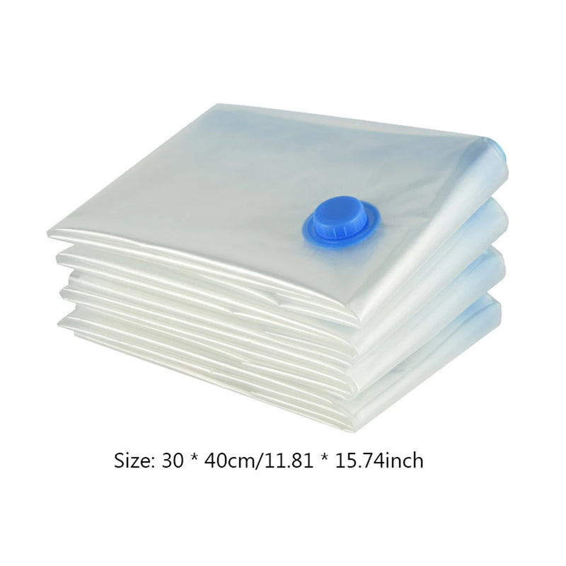 6/12PCS Hanging Vacuum Storage Bags Space-saving Compression Storage Bag with Hand Pump for Blankets Clothes Quilt Vacuum Pack