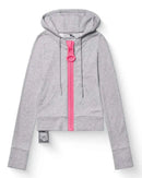 Y2K street Harajuku loose oversized zipper multi-pocket hoodie American fashion trend solid color oversized hoodie for women