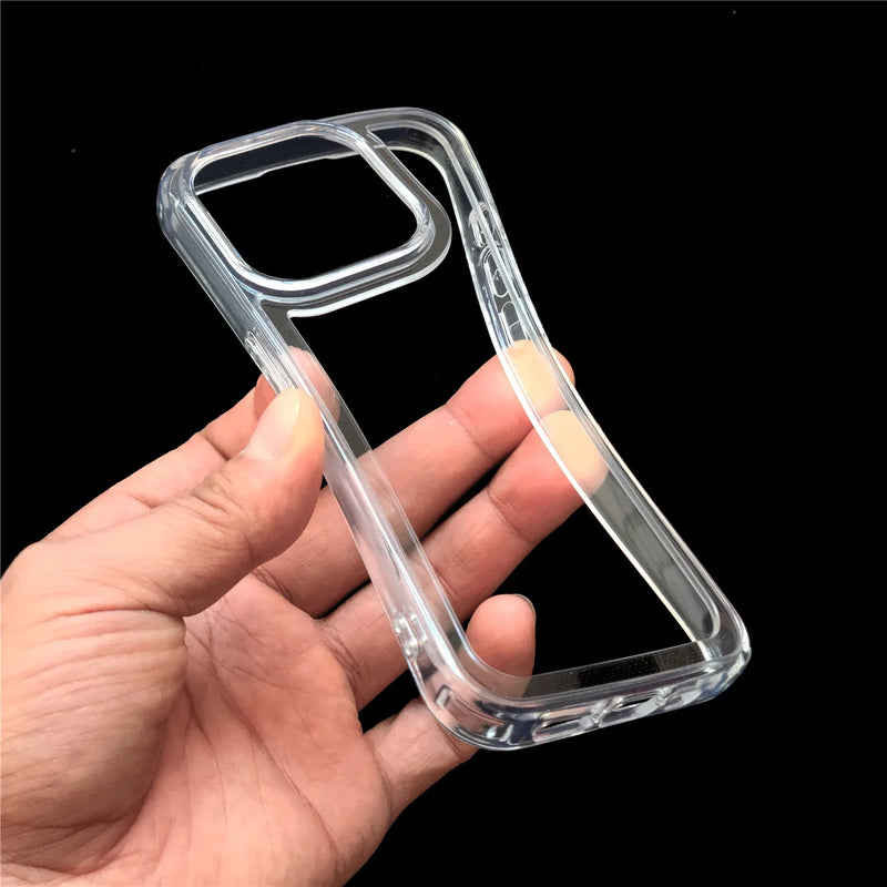 Clear Slim Silicone Bumper For iphone 15 Pro Max Plus 14 13 12 Screen Camera Protective Frame Soft Mobile Phone Case
