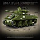 Military Classic Model M4A3 Sherman Medium Tank 150mm Collection Model Building Blocks Bricks Toys Gifts