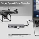 USB C HUB 4K 30Hz Type C to HDMI-compatible PD 100W USB 3.0 HUB Splitter Card Reader Multi with TF SD Port for Macbook Computer