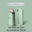 Mini Sun Umbrella off Small Pocket Rain Umbrella Vinyl Folding UV Protection Sun Shade Ultraviolet Capsule Parasol for Pocket