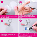 120PCS Acrylic Clear Circle Discs Keychain Set Round Acrylic Keychain Blank Leather Tassel Pendant Jump Rings DIY Keychain