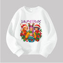 Christmas Kids Crew Neck Sweatshirt with Festive Cartoon Characters for Holiday Fun