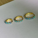 ROXI 6/8/10mm Size Opal Round Hoop Earrings For Women 925 Sterling Silver Circle Earrings Jewelry Bohemia Pendiente Plata 1piece