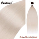 Noble Bundles Extensions 36 inch Yaki Straight Hair Bundles Ombre Brown Synthetic Hair Long Extensions Hair Synthetic Wefts