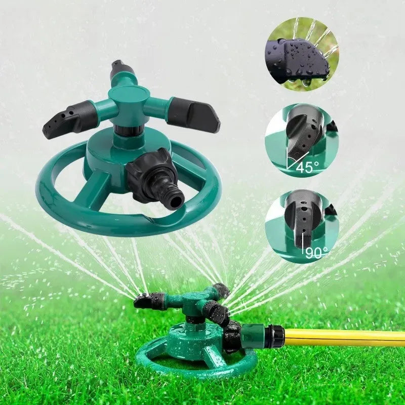 Automatic Sprinkler 360 Degree Automatic Rotating Water Spray Sprinkler Nozzle Garden Lawn Garden Watering Irrigation Supplies