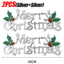 New Merry Christmas Letter Hanging Sign Xmas Tree Door Window Pendant Listing Ornaments New Year Party Home Decoration Supplies
