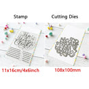 Birthday Cake Cute Frog Fox Animals Cutting Dies and Clear Stamps Bottle Thank You Words Dies For DIY Scrarpbooking Paper Craft