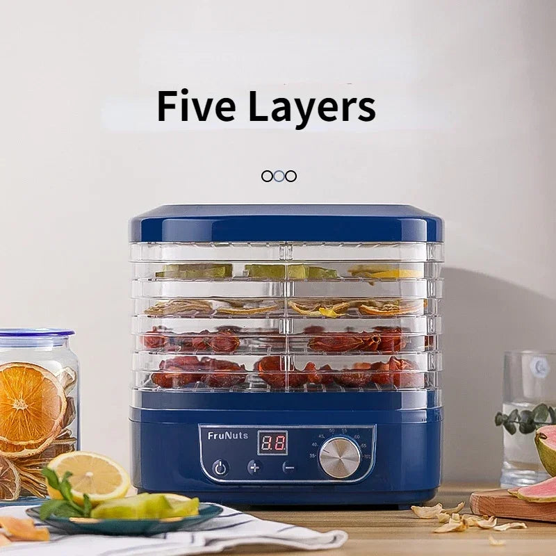 Five Layers Fruit dryer Food dryer Fruit vegetable pet meat food air dryer Small household food dryer EU US