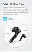 Baseus Bass BS1 NC -40dB Realtime Adaptive ANC Wireless Earbuds Bluetooth 6.0 Semi-Open Earphones LDAC Hi-Res Audio 6-Mic AI ENC