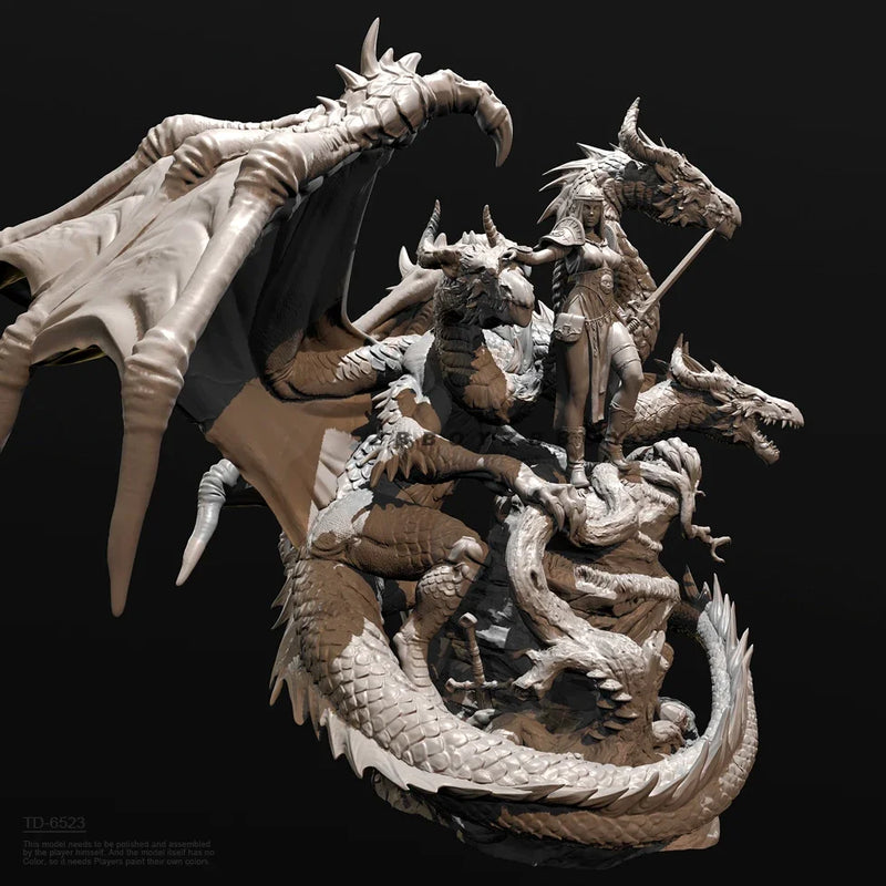 Overall heights 90mm 100mm 125mm Resin model kits figure beauty colorless and self-assembled （3D Printing ） TD-6523/3D
