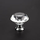 30mm Diamond Shape Design Crystal Glass Knobs Cupboard Pulls Drawer Knobs Kitchen Cabinet Handles Furniture Handle Hardware