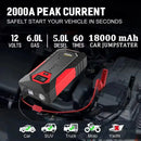 GKFLY Car Jump Starter Battery Power Bank 2000A Portable Emergency Starter 12V Auto Starting Device for Petrol 6.0L Diesel 5.0L