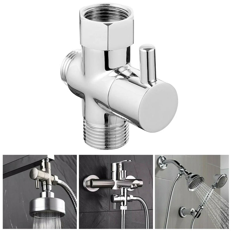 3 Way Diverter Valve 0.6-1.5mpa Kitchen 1pcs Mixer Tap 4-points Shower Head Angle Valve T-Adapter G1/2in Brass