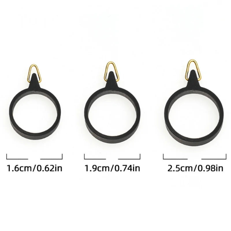 1/5pcs Elastic Fishing Rod Hook Keeper Fly Pole Rubber Rings Metal Holders S/M/L Rubber+metal Fishing Hook Holders Accessories