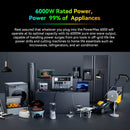 Oscal PowerMax 6000 Portable Power Station,3600 Wh LiFePO4 Battery Solar Generator  For Home Emergency, Outdoor Camping, RV Trip