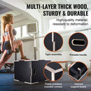 SucceBuy 3 in 1 Plyometric Jump Box Wooden Plyo Box Black For Home Gym Training Conditioning Strength Training
