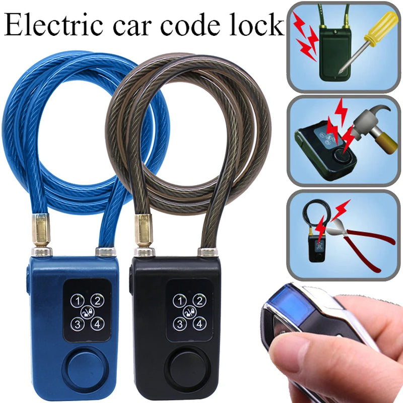 Bluetooth Bike Motorcycle Lock Alarm Anti-Theft Security Wireless Remote Control Alarm Lock System for Door Outdoor Cycling Bike