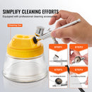 SucceBuy Airbrush Kit, Dual Fan Air Compressor Professional Airbrushing System Kit Airbrushes Mixing Wheel Cleaning Brush Set