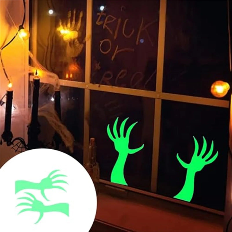 Halloween Luminous Wall Decals Glowing In The Dark Eyes Window Sticker For Halloween Decoration For Home Party Supplies